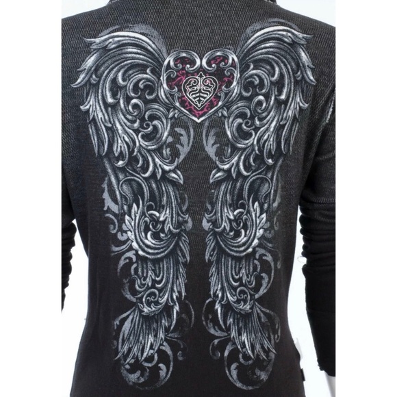 SINFUL AFFLICTION REVERSIBLE Hoodie DARK ROMANCE - Picture 9 of 11